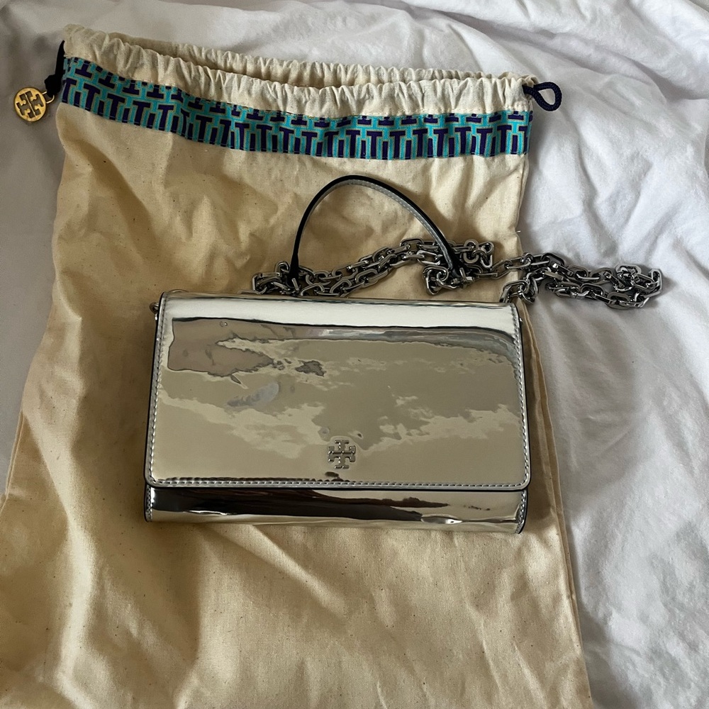 Silver Chain Crossbody Bag